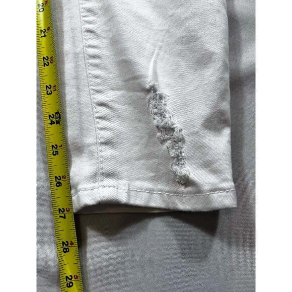 Wax Jeans Butt I Love You Women Sz 16 Soft Stretch Skinny Distressed 36x27 White - Picture 3 of 10
